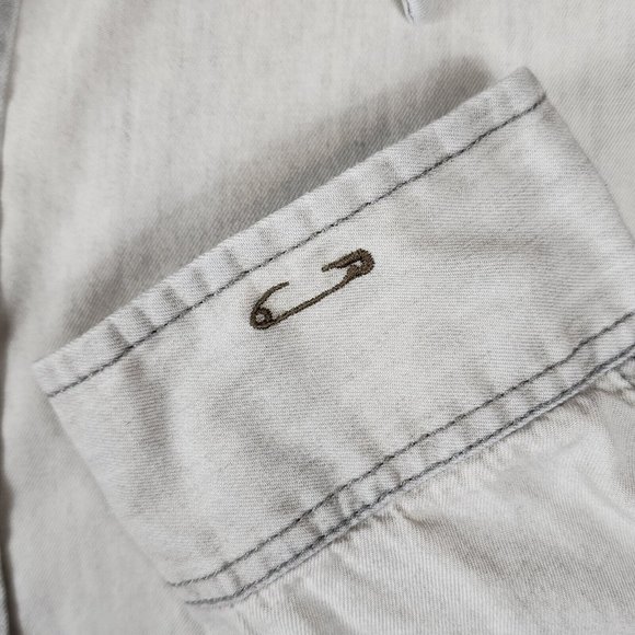 Cremieux Premium Denim Long Sleeve Button Front Shirt Size XL Tan - Picture 7 of 9